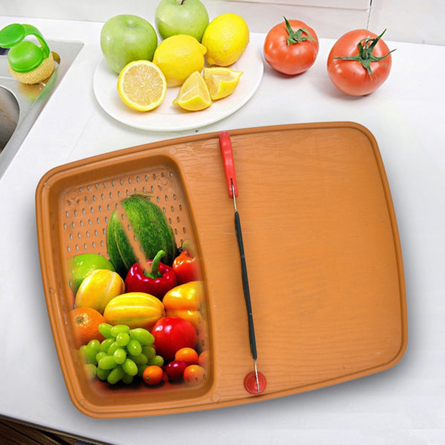 2687 Cut N Wash Box and tray used in all kinds of household kitchen purposes for cutting and washing within of fruits and vegetables. 2687 Cut N Wash Box and tray used in all kinds of household kitchen purposes for cutting and washing within of fruits and vegetables.